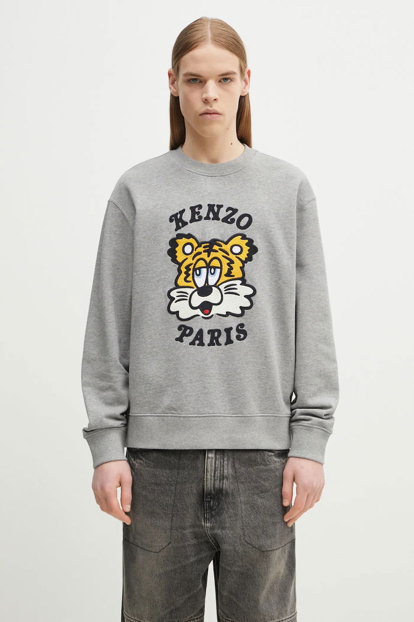 Mikina Kenzo Kenzo x Verdy Printed Cotton Sweatshirt Šedá | FF58SW2394MF.94
