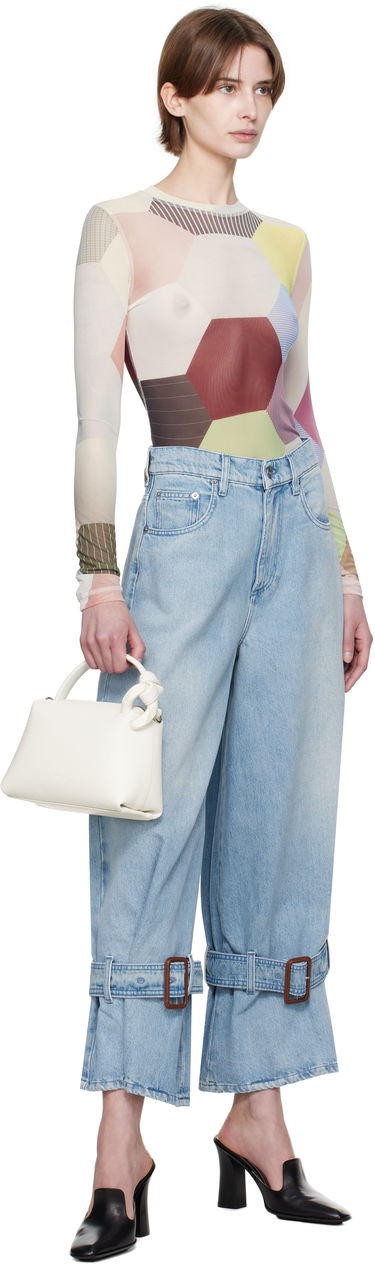 Body JW Anderson JW Anderson Patchwork Print Sheer Long Sleeve T-Shirt Rôznofarebný | JO0138-PG1722, 4