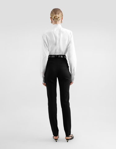 Košeľa Dolce & Gabbana Dolce & Gabbana Rhinestone-Embroidered Tuxedo Shirt Biela | F5T16ZFU5T9W0800, 2