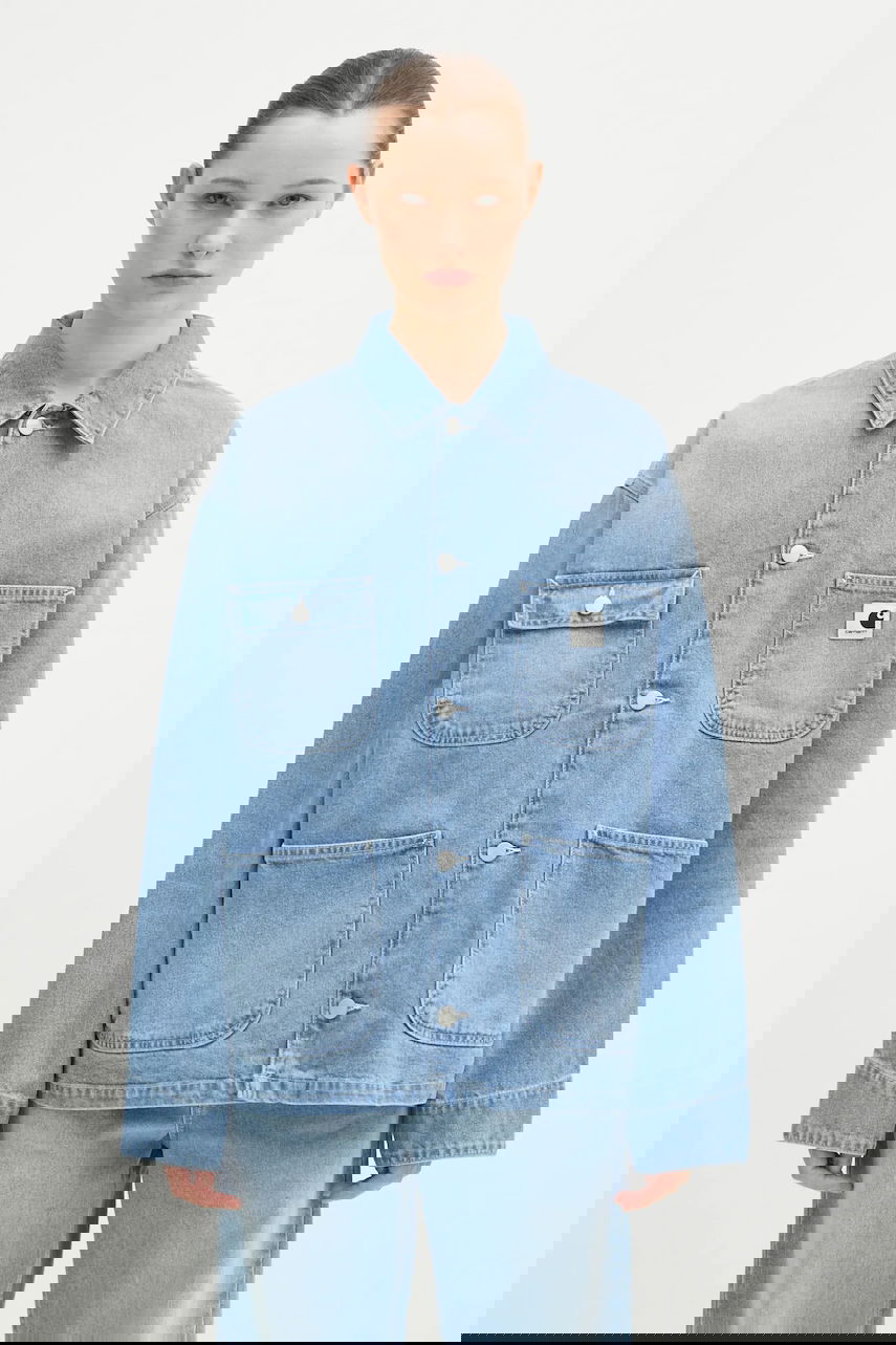 Bunda Carhartt WIP OG Michigan Coat Transitional Denim Jacket Modrá | I031923.01ZO, 0