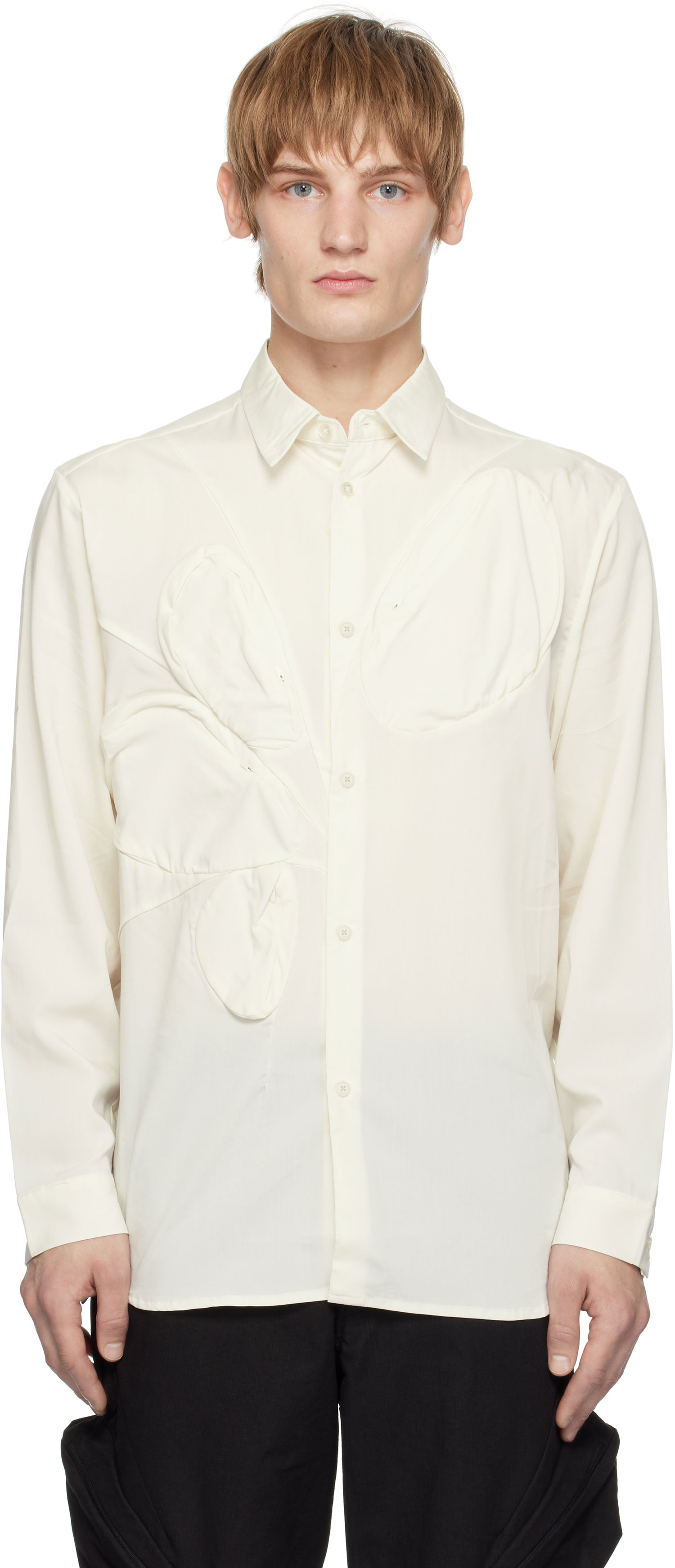 Košeľa Post Archive Faction (PAF) Center White Shirt Biela | 7.0 TSC-IV, 0
