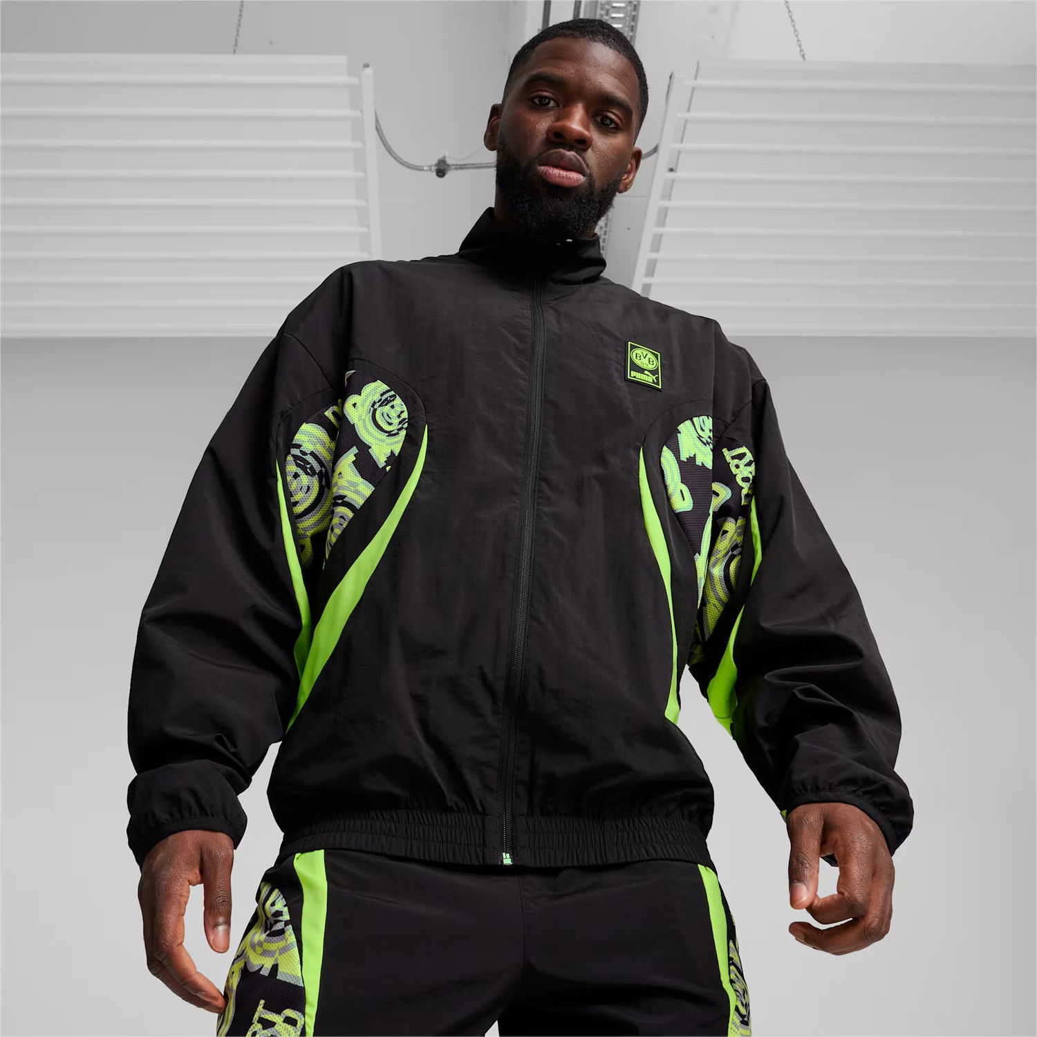 Bunda Puma BVB Dortmund FtblNrgy Woven Jacket Men Čierna | 774275-05, 1