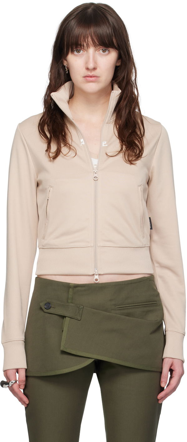 Bunda Courrèges Courrèges Zip Track Jacket Béžová | 124JVE010JS0091, 0