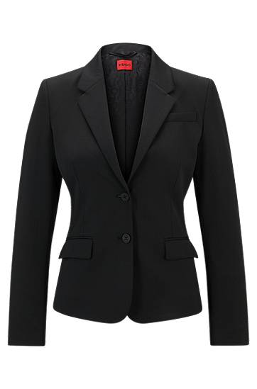 Bunda BOSS Stretch Notch Lapel Jacket Čierna | 50516131, 0