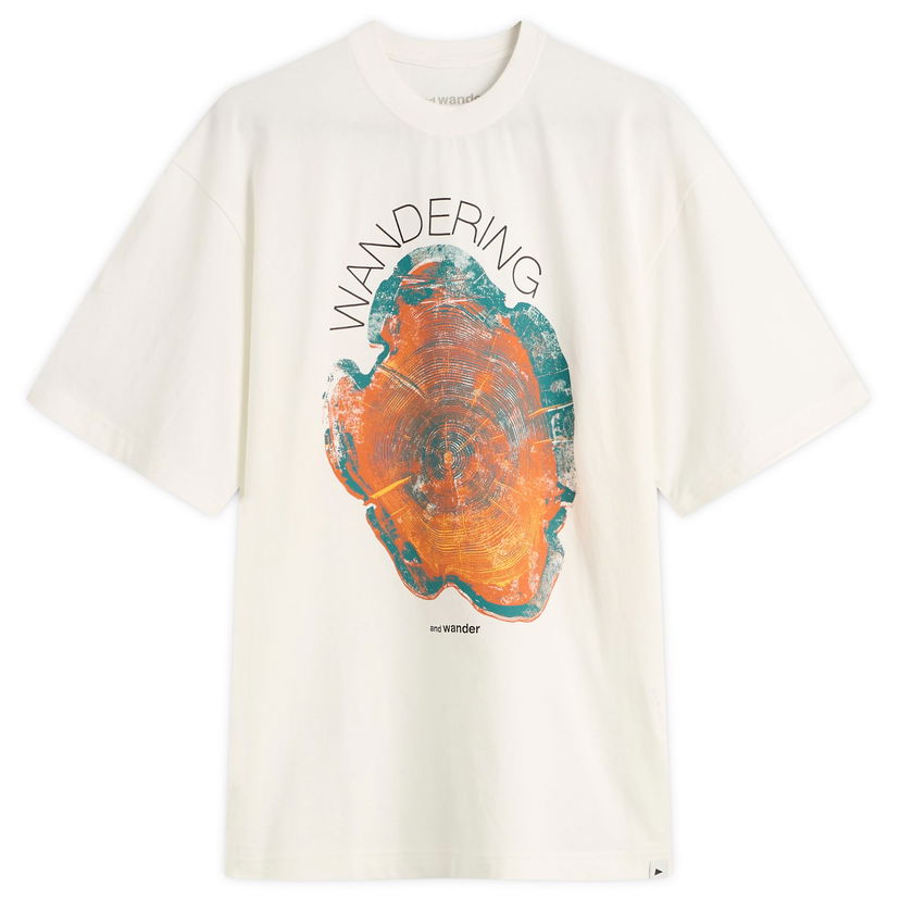Tričko and wander Wandering Printed T-Shirt Biela | 5745284091-030