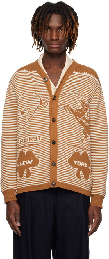Sveter Bode Bode Buckaroo Knit Cardigan Hnedá | MRS25KT012, 0