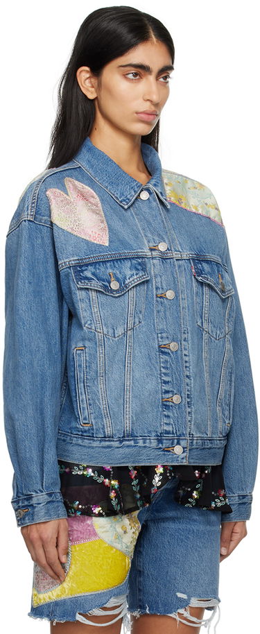 Bunda Anna Sui Patchwork Denim Jacket Modrá | 1224F31, 1