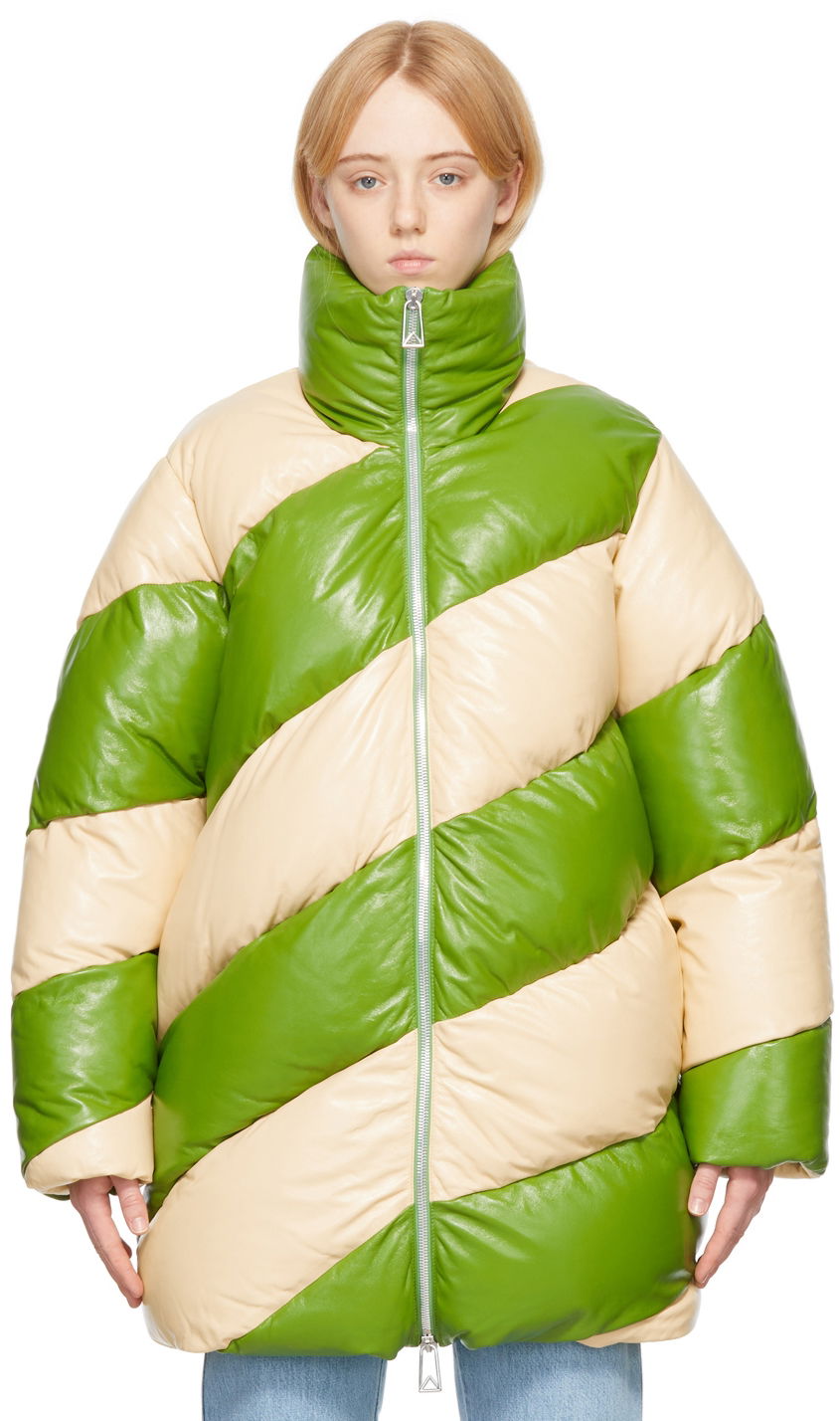 Bunda Bottega Veneta Leather Jacket Zelené | 688751 V1NN0, 0