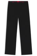 Stretch-cotton pyjama bottoms with repeat-logo waistband