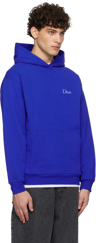 Mikina Dime Classic Small Logo Hoodie Modrá | DIMEHO2441NVY, 2