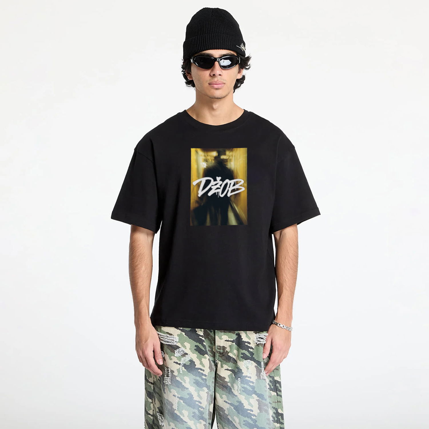 Tričko Footshop FTSHP x Džob T-Shirt Čierna | FTSHP_545, 0