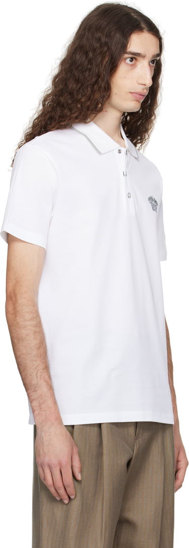 Polo tričko Versace Versace Embroidered Polo Biela | 1013906_1A14975, 1