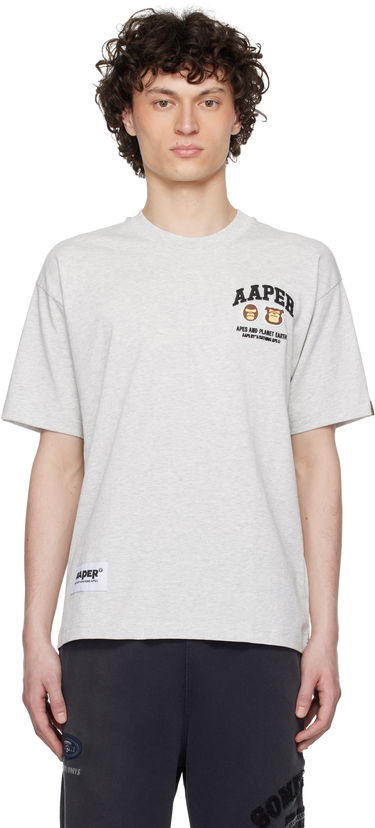 Tričko AAPE by A Bathing Ape AAPE by A Bathing Ape 'AAPER' Logo Short Sleeve T-Shirt Šedá | AAPTEM1611XANWH2, 0