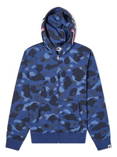 Mikina BAPE Colour Camo Shark Full Zip Hoodie Navy Navy | 001ZPJ201003M-NVY