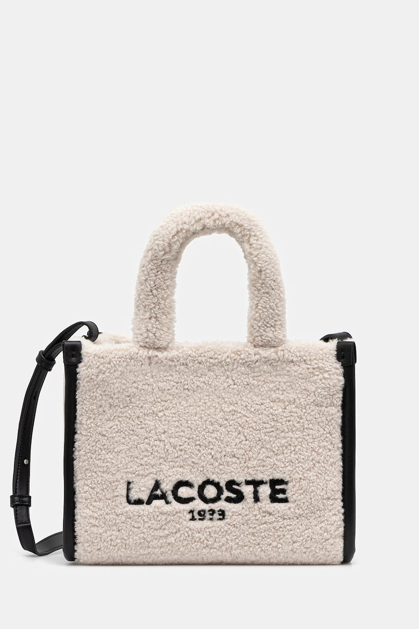 Tote bag Lacoste Lacoste Women's Shearling Tote Bag Béžová | NF5116HX