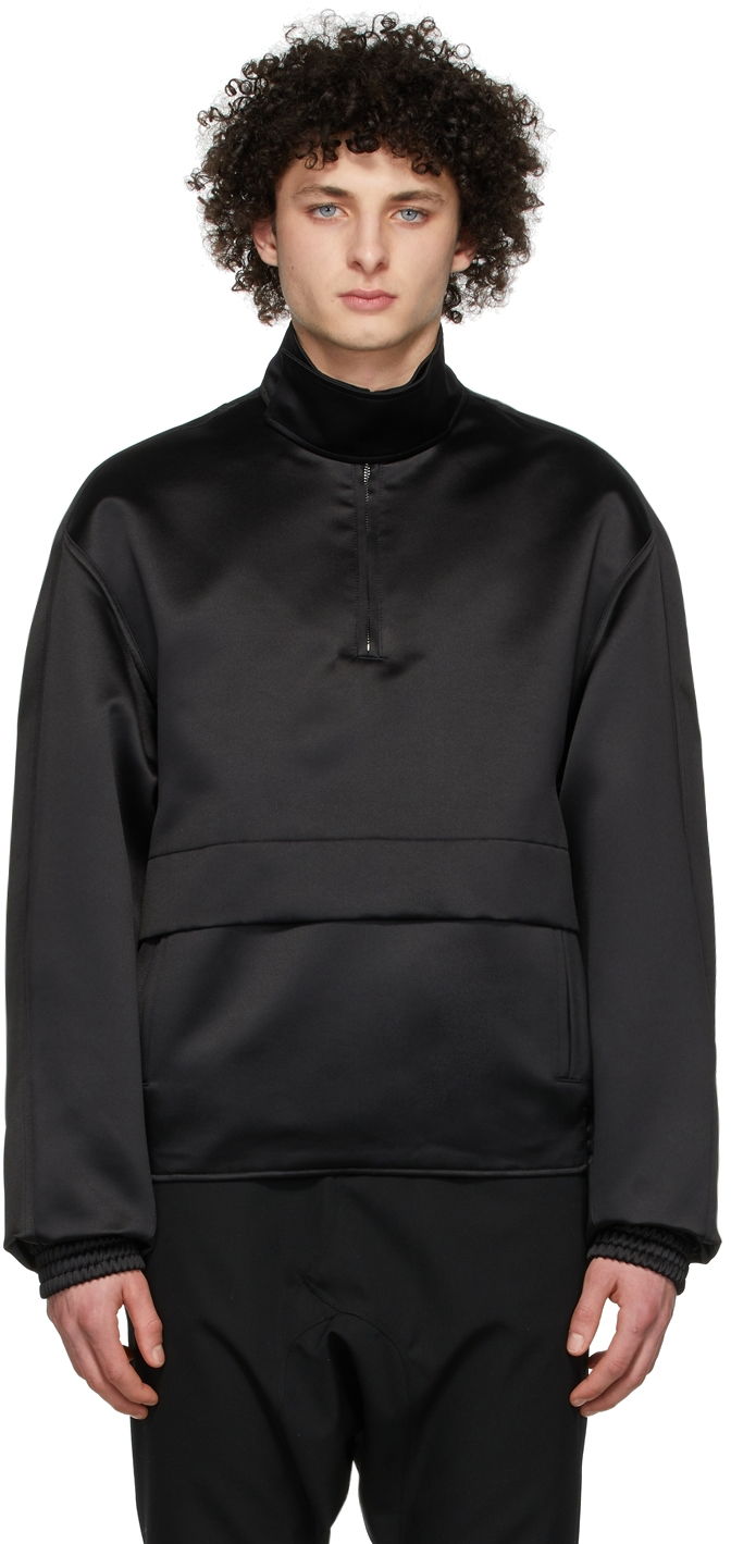 Mikina We11done We11done Half-Zip Mock Neck Polyester Anorak Čierna | WD-JK1-22-075-M-BK, 0