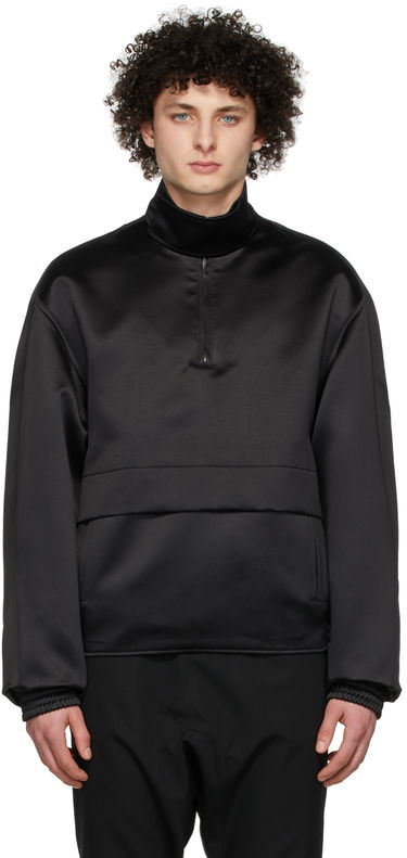 Mikina We11done We11done Half-Zip Mock Neck Polyester Anorak Čierna | WD-JK1-22-075-M-BK, 0