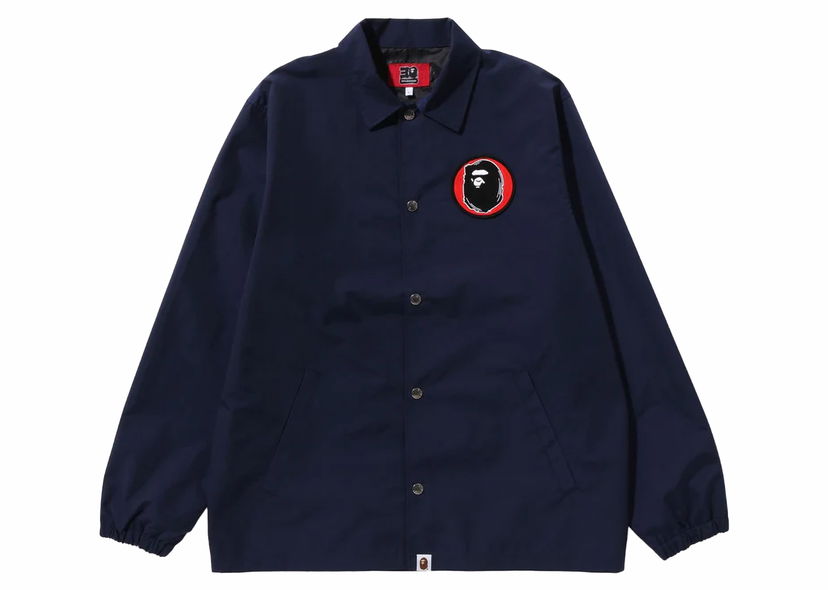 Bunda BAPE BAPE 30th Anniversary Senjya Fuda Coach Jacket Navy Navy | 1J70-140-002