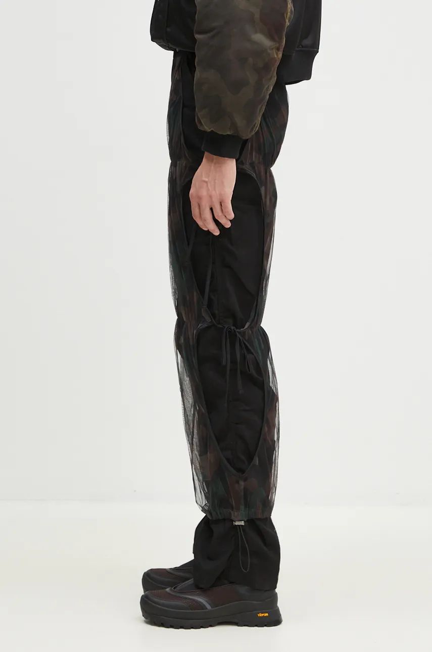 Nohavice Andersson Bell Camouflage Mesh Layered Tying Pants Čierna | apa767w, 1
