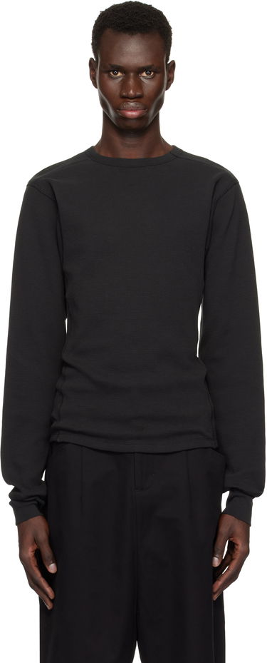 Sveter Entire Studios Entire Studios Thermal Long Sleeve T-Shirt Čierna | ES2260SO, 0