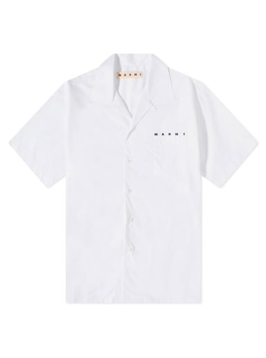 Polo tričko Marni Pocket Logo Vacation Shirt Lily White Biela | CUMU0213P8-USCT88-LOW01