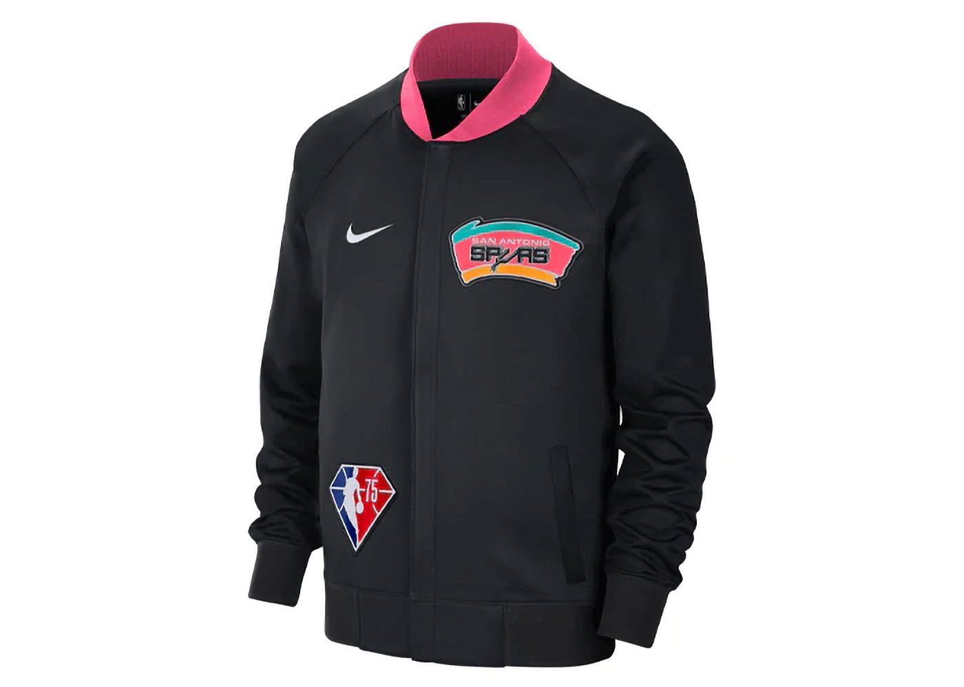 Bomber bunda Nike San Antonio Showtime City Edition Dri-Fit Jacket Čierna | DB2471-010, 0