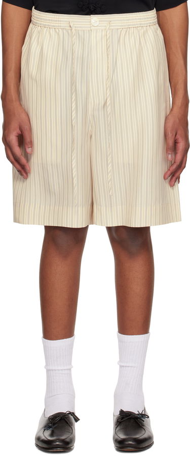 Šortky Róhe Róhe Loose Drawcord Silk Shorts Béžová | 314-32-090, 0
