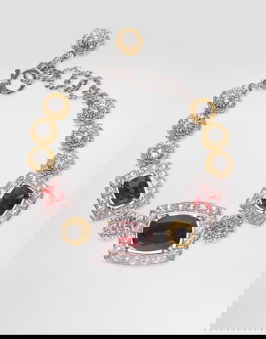 Náramok Dolce & Gabbana Dolce & Gabbana Eleganza 18K Gold, Garnet, and Diamond Bracelet Červená | WBSA4GWGAR1W8266, 1