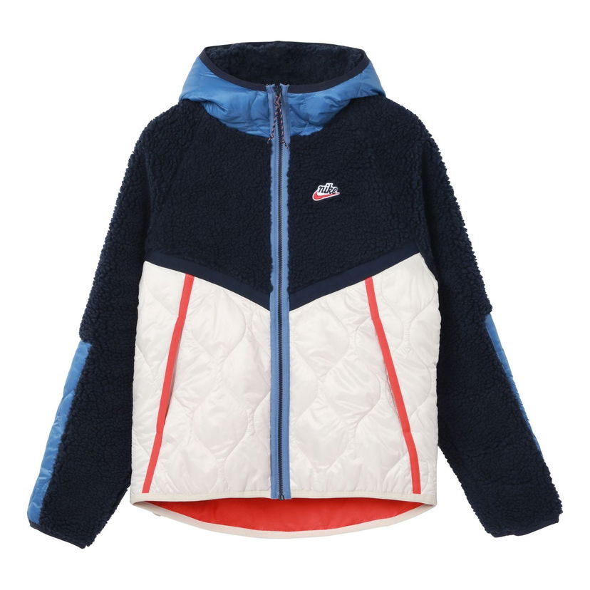 Prešívaná bunda Nike Sportswear Heritage Color Warm Cap Jacket Modrá | CU4447-451