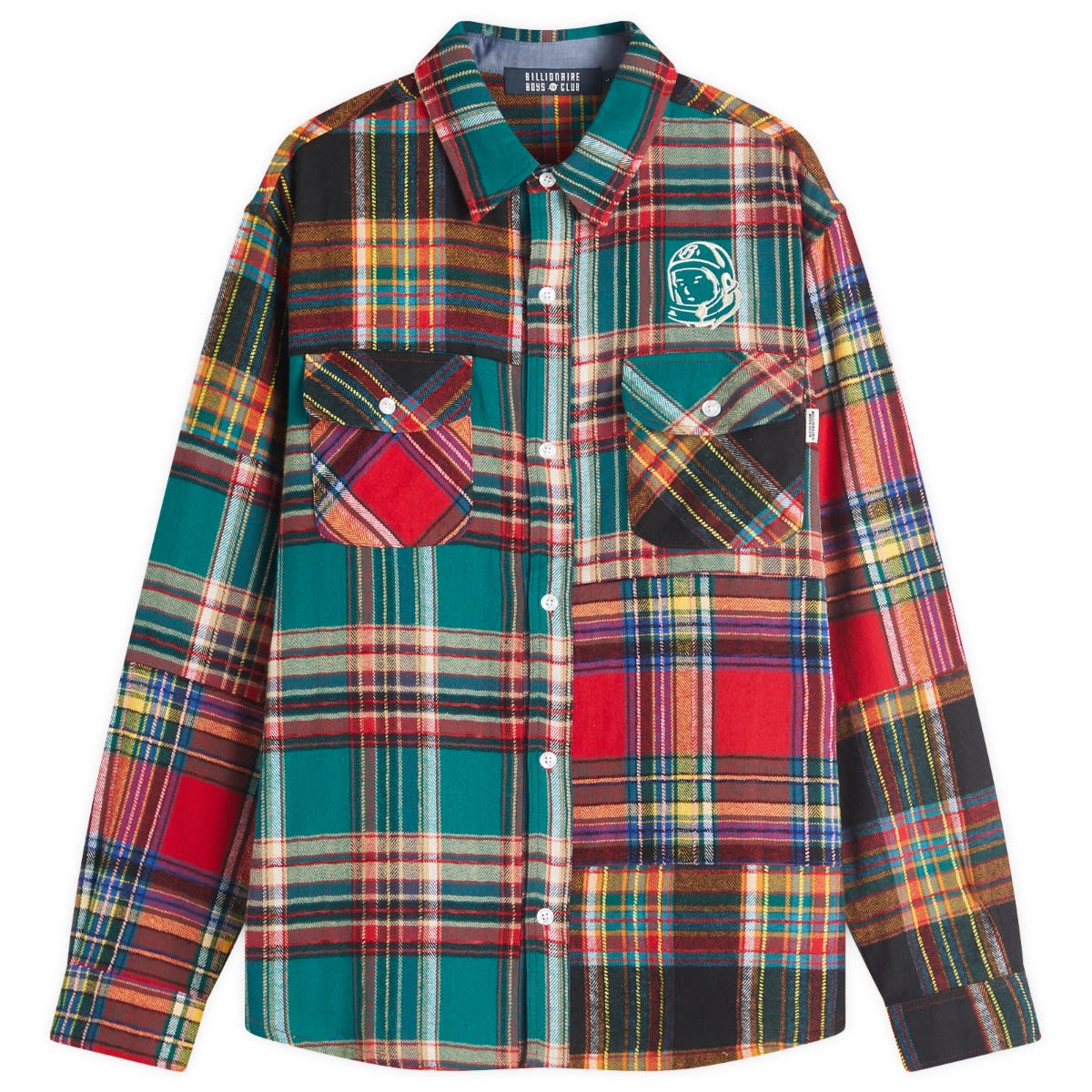 Košeľa BILLIONAIRE BOYS CLUB Billionaire Boys Club Patchwork Check Shirt, Size Large Rôznofarebný | B25126-MUL, 0