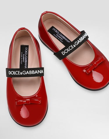 Doplnky Dolce & Gabbana Dolce & Gabbana Patent Leather Ballet Flats With Elastic Červená | D20093A483187124, 3
