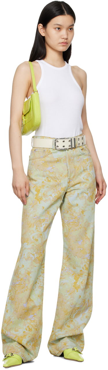 Opasok BY FAR BY FAR Duo Eyelets Belt Béžová | 23CADUCEMCES, 2