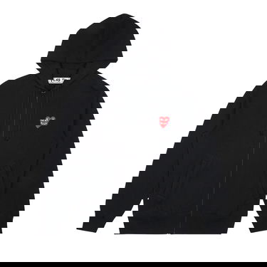 Mikina Comme des Garçons PLAY Stacked Heart Zip-Up Hoodie Čierna | AZ T294 051 1, 1