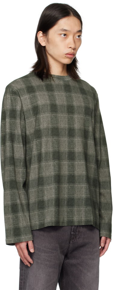 Tričko OUR LEGACY Our Legacy Box Check Long Sleeve T-Shirt Zelené | M4256BO, 1