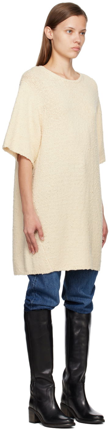 Sveter TOTEME TOTEME Textured Mini Dress Béžová | 224-5124-324, 1