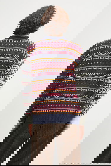 Sveter Barbour Barbour Patchwork Fair Isle Crew Neck Sweater Rôznofarebný | MKN1651NY31, 2