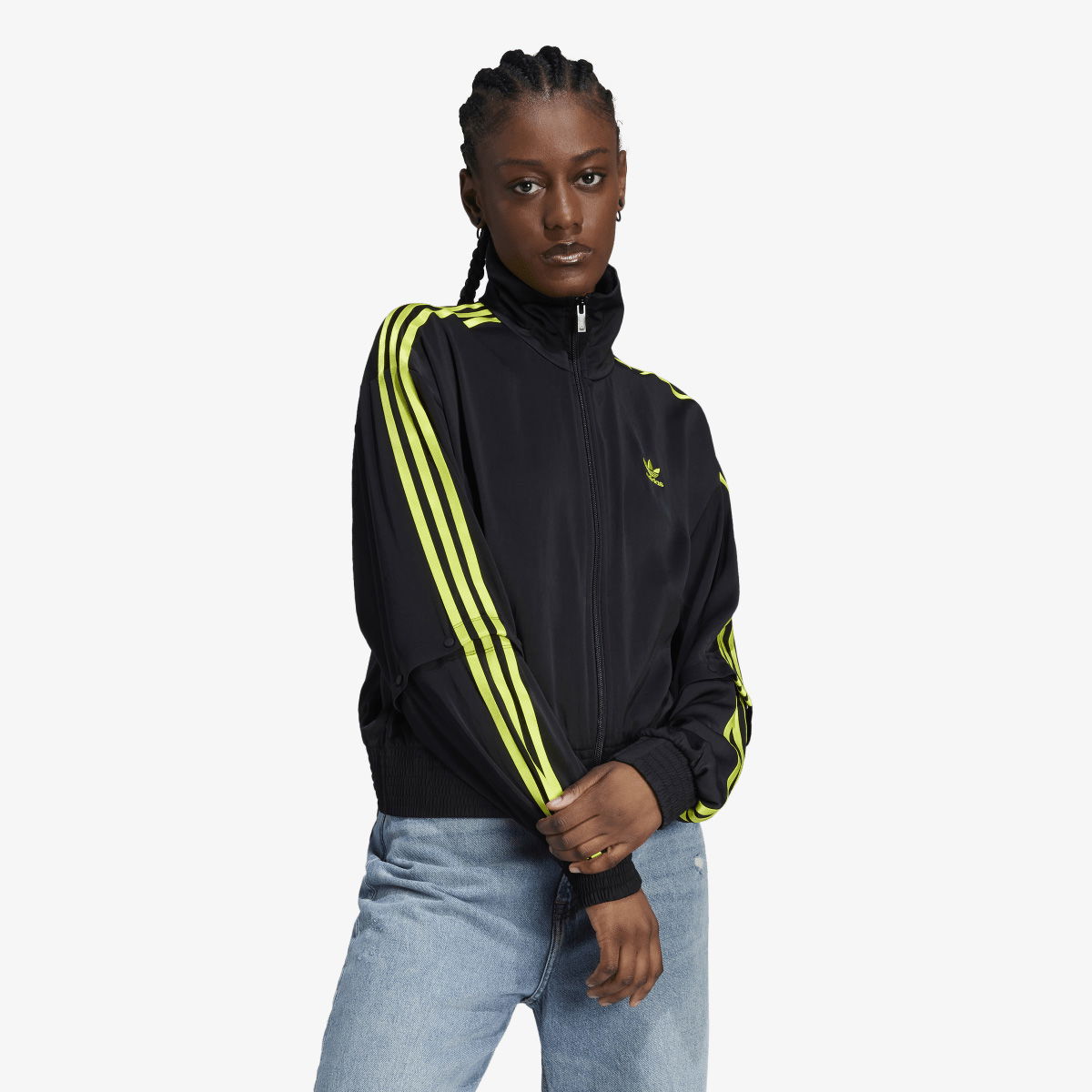 Bomber bunda adidas Originals Satin Bomber Jacket Čierna | IJ5015, 0