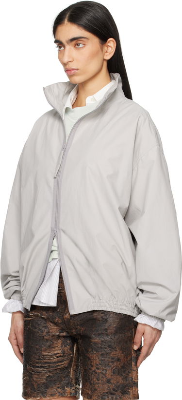 Vetrovka Acne Studios Acne Studios Logo Zip Up Jacket Šedá | B90800-, 3