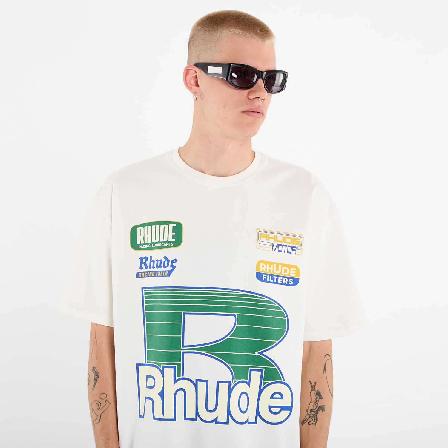Tričko Rhude Rhude Roadway Racing T-Shirt Biela | RHPF25TT110120028, 1