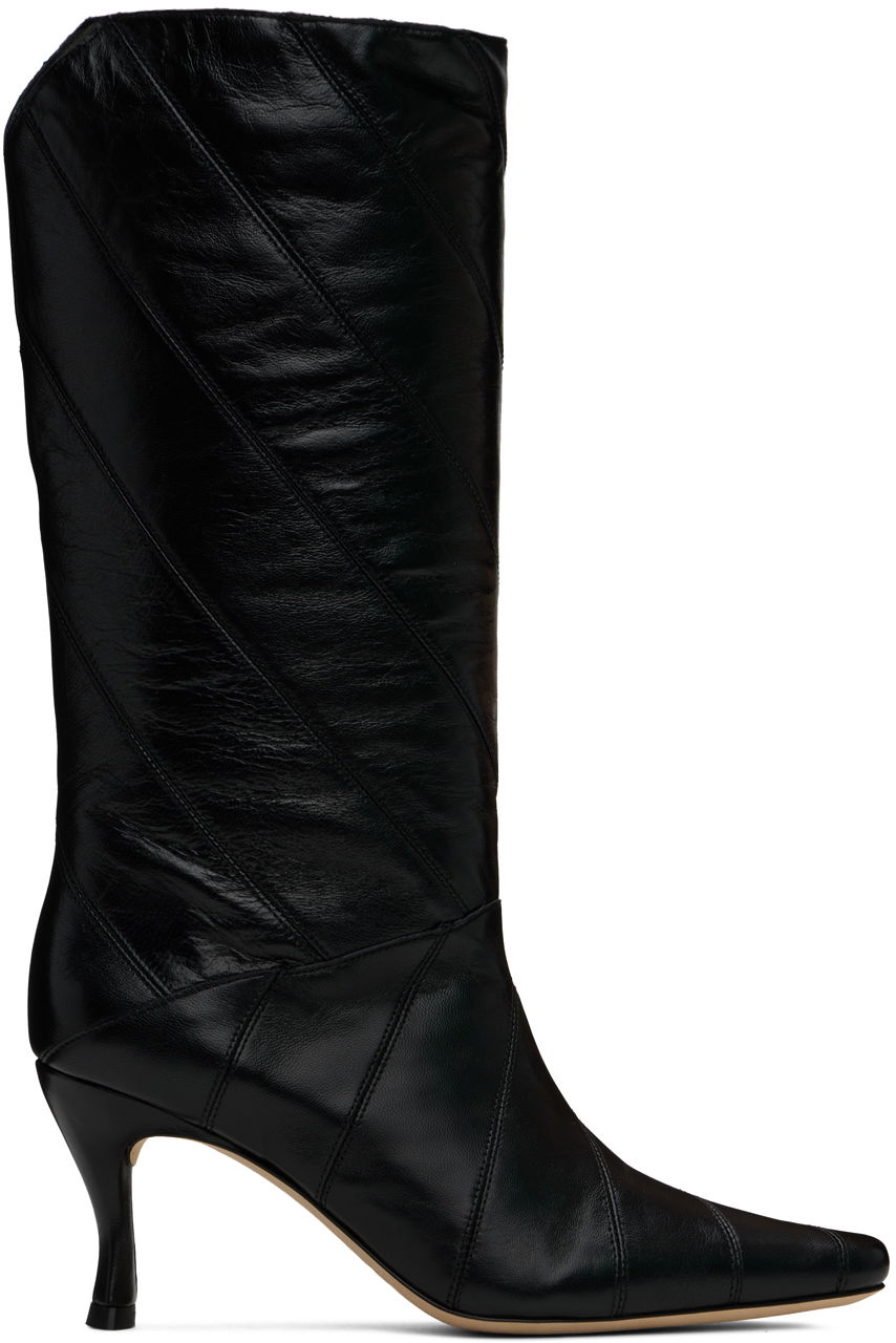 Oblečenie BY FAR BY FAR Steph Creased Leather Boots Čierna | MWFBO061LL002BK001PL, 0