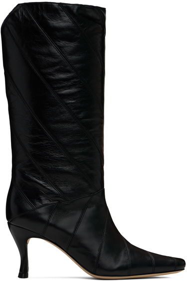 Oblečenie BY FAR BY FAR Steph Creased Leather Boots Čierna | MWFBO061LL002BK001PL, 0