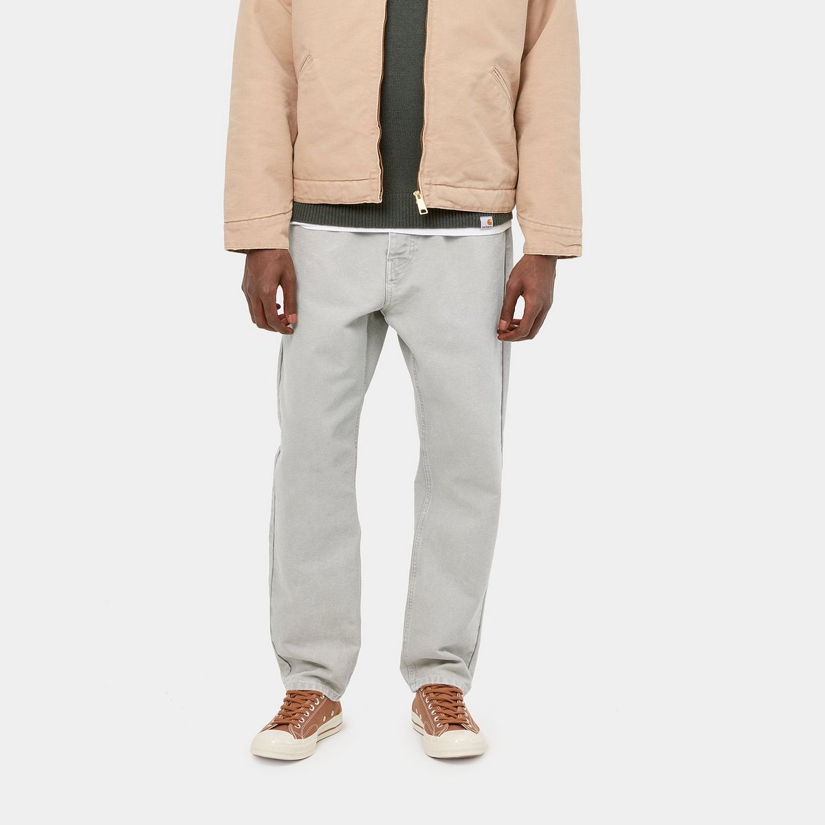 Nohavice Carhartt WIP Carhartt WIP Newel Pant Hammer Worn Canvas Šedá | I028626_98, 0