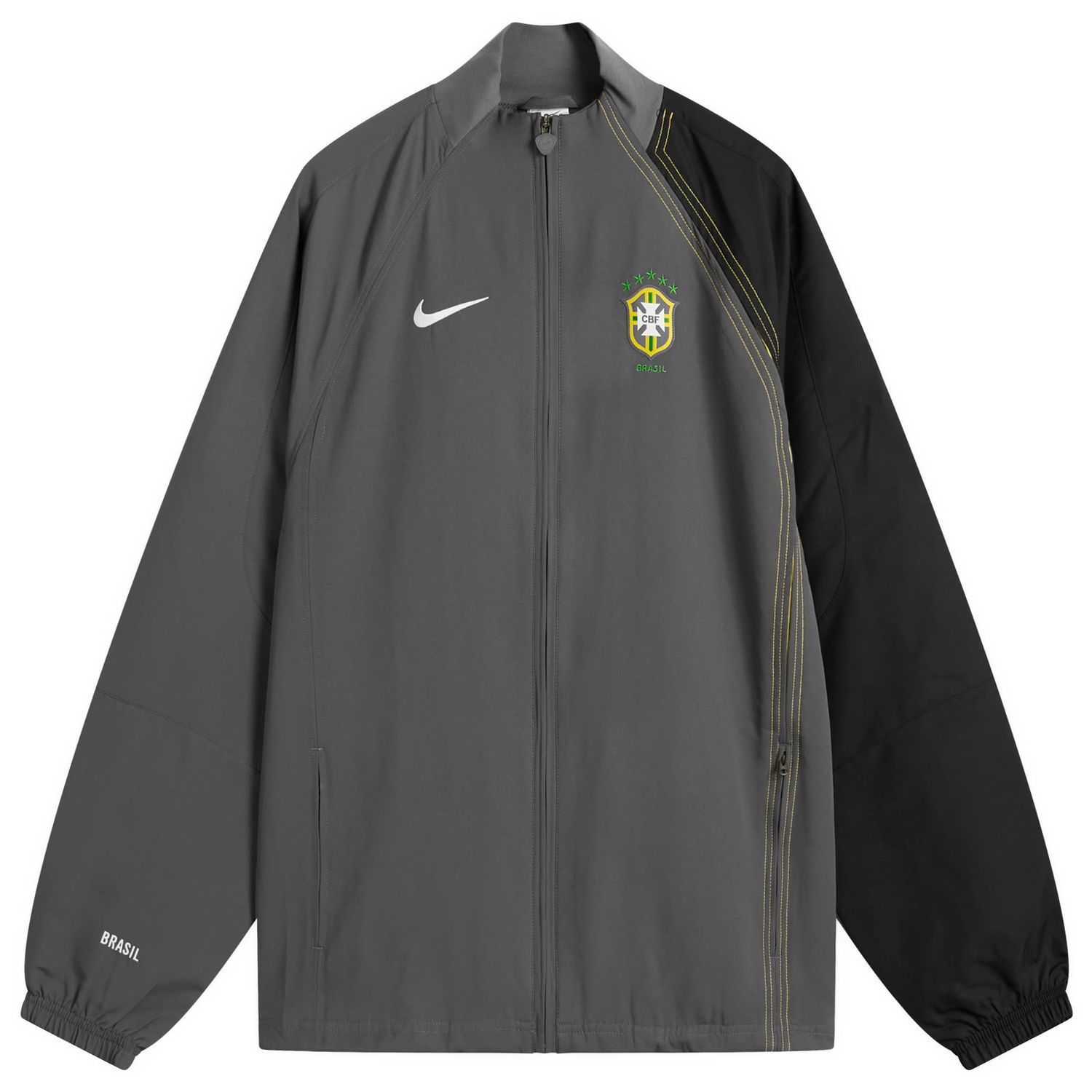 Bunda Nike Brazil Reissue Track Jacket in Grey/Yellow/White Šedá | HV4437-021, 0