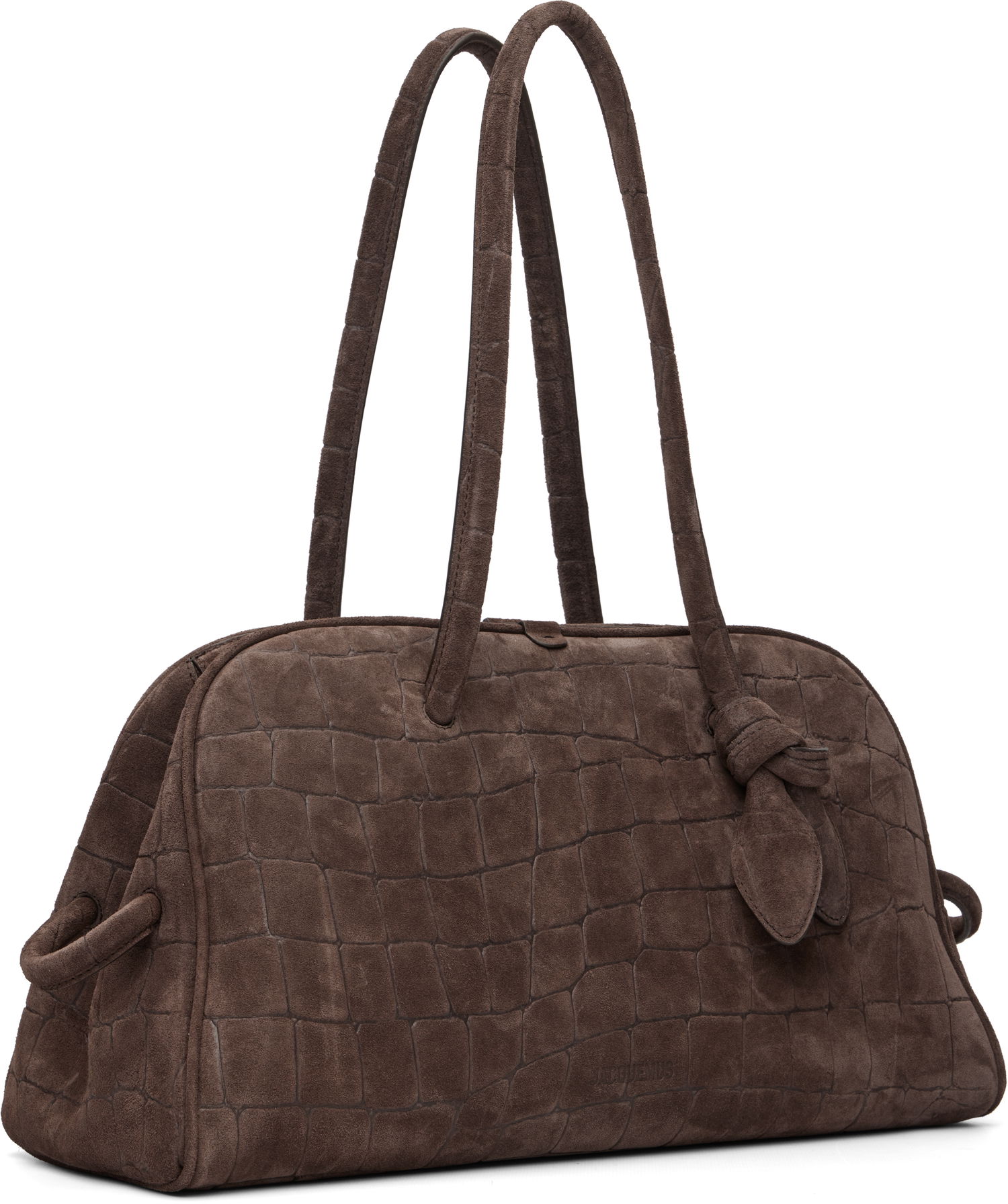 Kabelka Jacquemus 'The Turismo' Crocodile-Embossed Suede Top Handle Bag Hnedá | 25EBAU00417AC07A09, 1