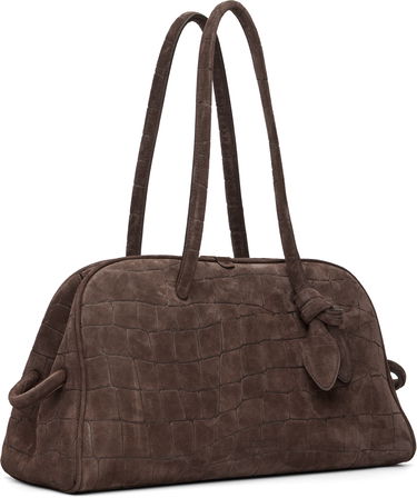 Kabelka Jacquemus 'The Turismo' Crocodile-Embossed Suede Top Handle Bag Hnedá | 25EBAU00417AC07A09, 1