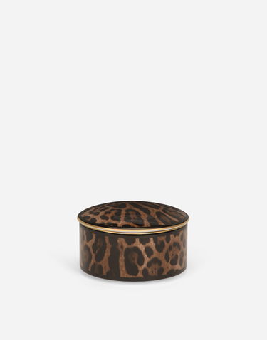 Home decor Dolce & Gabbana Dolce & Gabbana Oval Leopard Print Porcelain Decorative Box Rôznofarebný | TCC200TCAMUUL003, 1