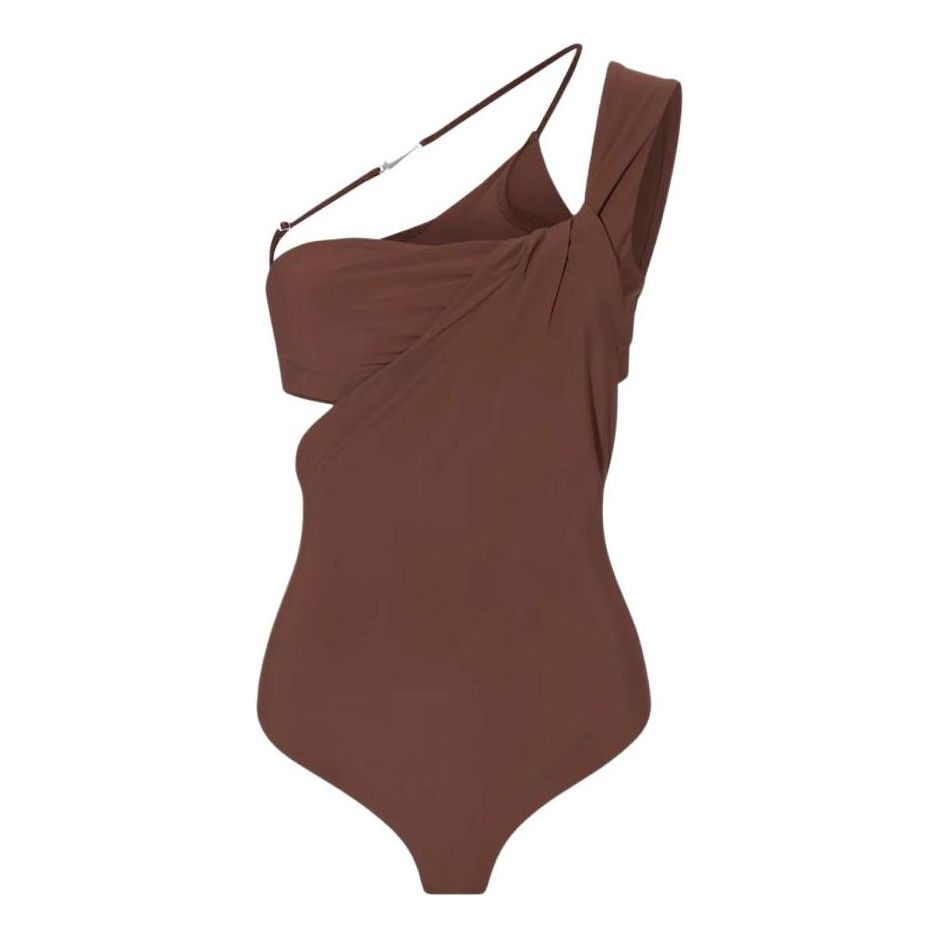 Body Nike One Shoulder Cut-Out Bodysuit Hnedá | FJ3284-259, 0