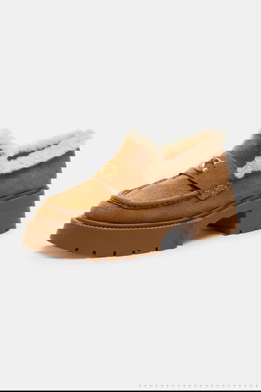 Tenisky a topánky Coach Leah Platform Suede Shearling Loafers Hnedá | CCH84.PP1, 2