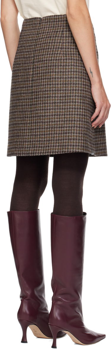 Sukňa Max Mara Weekend Max Mara Vata Houndstooth Miniskirt Hnedá | 2525106072600, 2