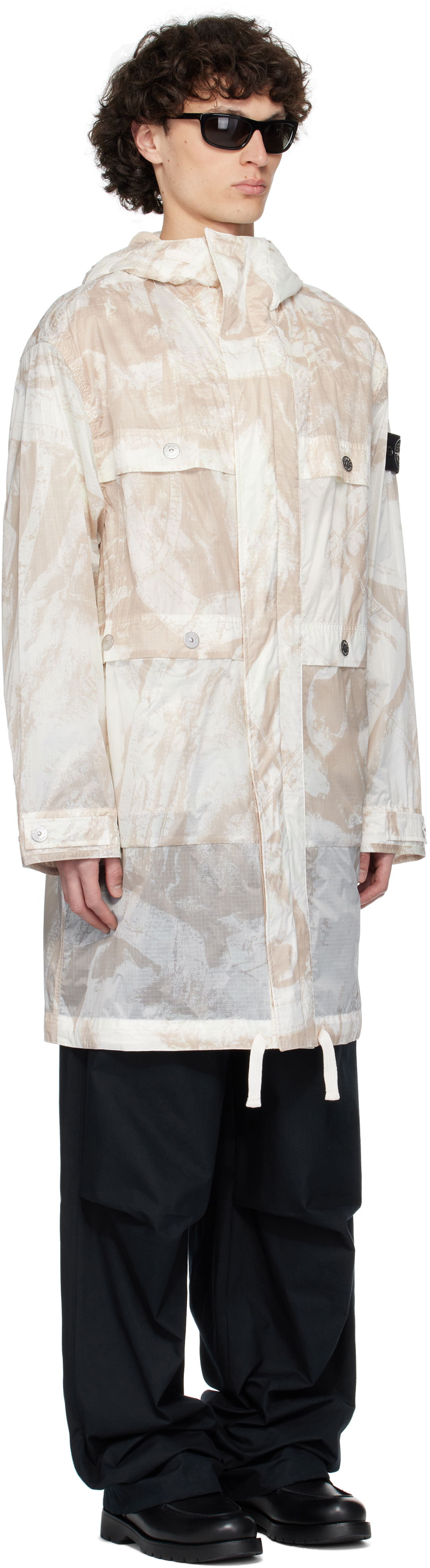 Parka Stone Island Stone Island UV-Reactive Scan Camo Ripstop Parka Béžová | K1S15 7100011 S00E2, 1